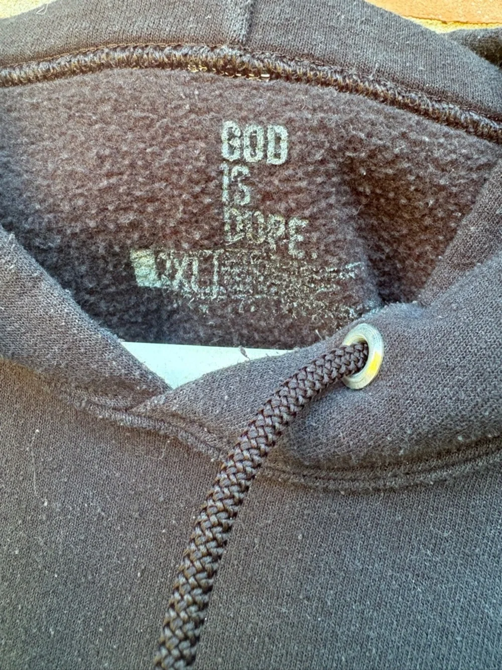 God Is Dope Rastafari Hoodie Mens Size 2XL Black - Picture 4 of 6
